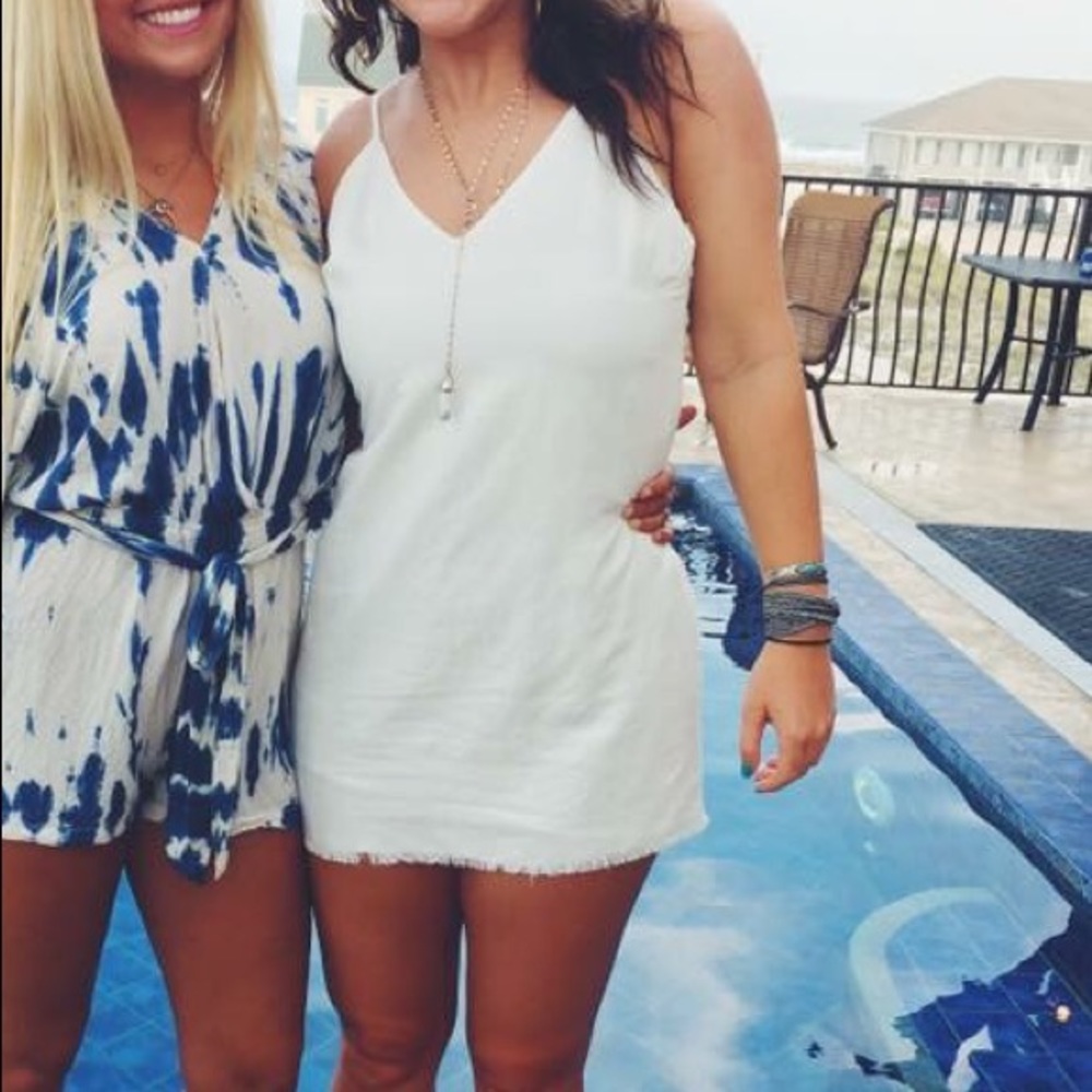 White Frayed Dress